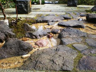 苔目地の石張り